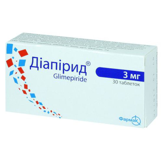 Диапирид таблетки 3 мг №30